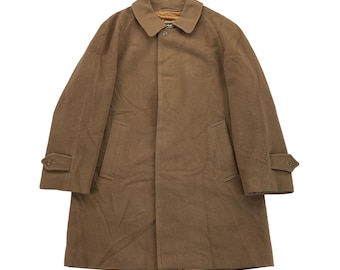 Burberrys Vintage Original Loden Coat 1980s | Long Beige Wool