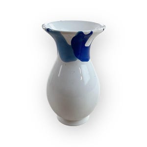 Austria Handpainted Gmundner Keramik Vase Wasserfall Ø9cm Handcrafted Keramos Dishes