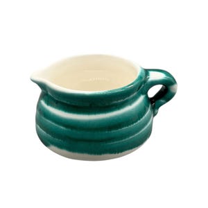 Austria Handpainted Gmundner Keramik Milchgießer Grüngeflammt Ø7,5 cm Handcrafted Keramos Dishes