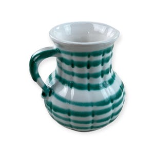 Austria Handpainted Gmundner Keramik Barock Krug Grüngeflammt Ø6cm Handcrafted Keramos Dishes