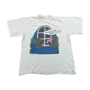 Camiseta vintage de dibujos animados de Uli Stein de los 90 (talla XL) para hombre. Camiseta usada para hombre.