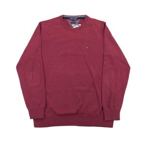 Modern Y2K Tommy Hilfiger Basic Sweatshirt - XL Size Men Pullover Male Jumper pre-owned