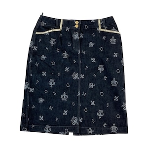 Falda vaquera vintage Pompöös Rock para mujer, talla 40, usada.