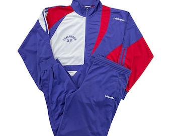 Vintage Adidas 80s Sport Trainingsanzug - Large Size Men Sport Suit Male pre-owned Tracksuit