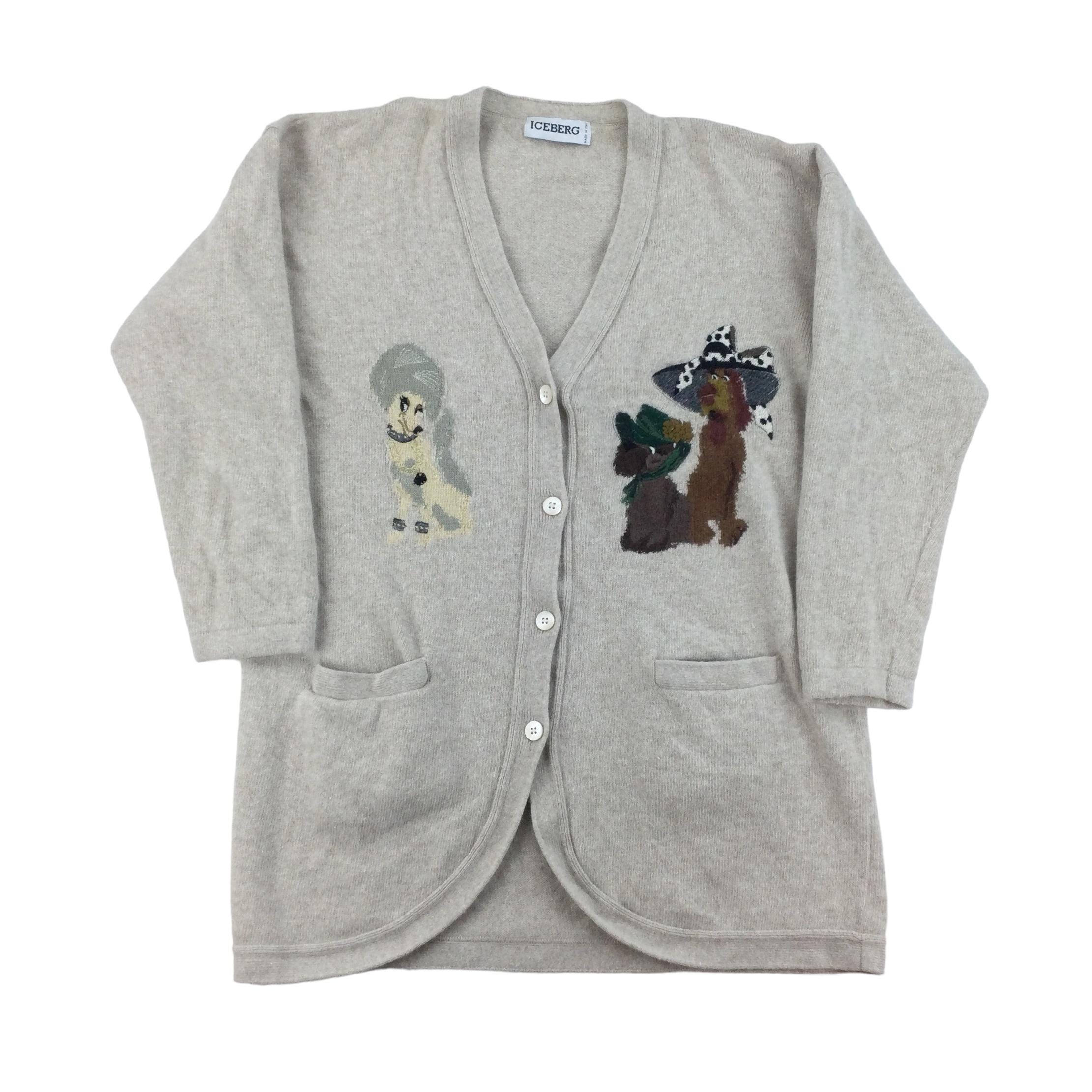 イタリア製 VTG 90s ICEBERG シルベスター カーディガン 希少色✨イタリア製 VTG 90s ICEBERG シルベスター カーディガン