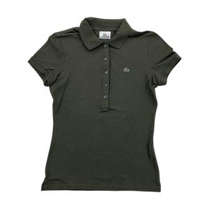 Modern Lacoste Polo Shirt - Damen/M Size Y2K Women Top Female pre-owned Polo Shirt