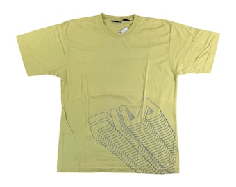 Modern Fila 00s Grafik T-Shirt - Large Size Men Top Male Y2K pre-owned T-Shirt