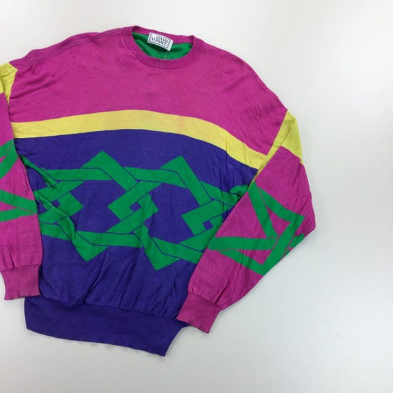 Vintage Gianni Versace 80s Sweatshirt - XL Size Men Pullover Male