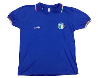 Maillot De Foot Vintage Diadora Années 90 - Dunedin Blue Jays #16 - Taille S - Rouge Brillant