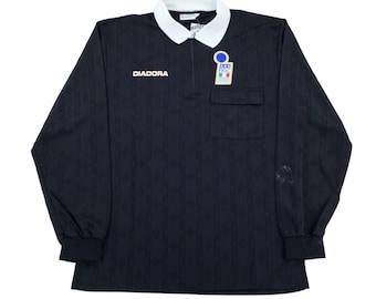 Vintage Diadora Italia 1994 Referee Trikot - XL Size Men Soccer Sport Trikot Male pre-owned Jersey