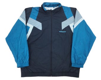 Vintage Adidas 90s Colorblock Jacke - XL Size Men Overcoat Male Jacket pre-owned