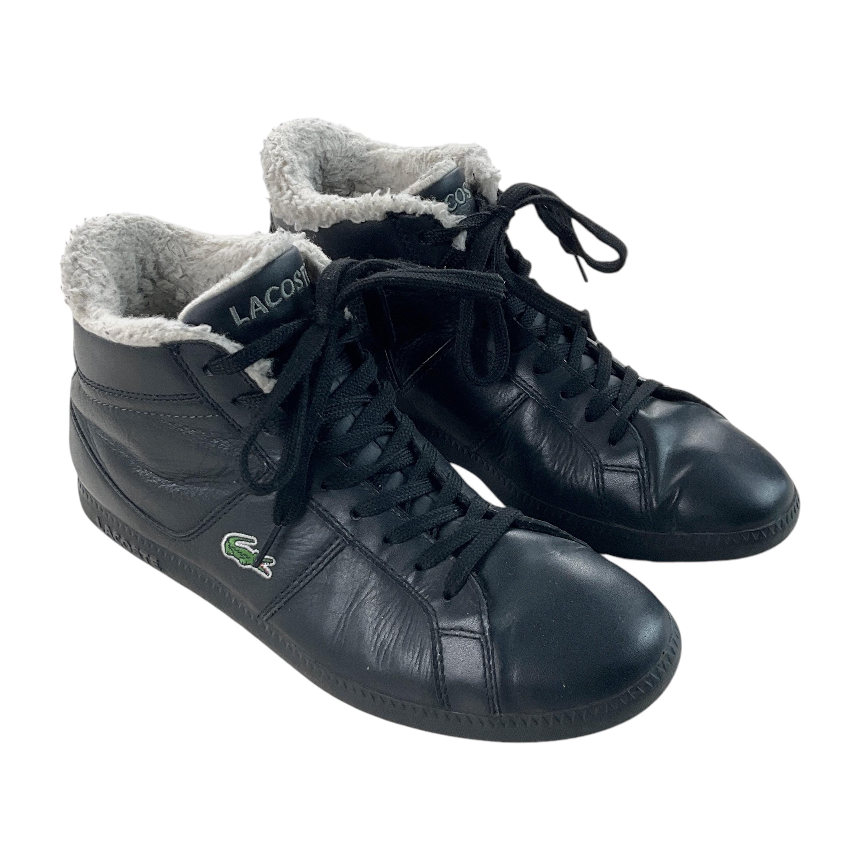 lacoste shoes black high top