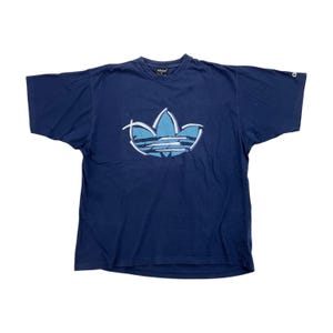 Vintage Adidas 90s Trefoil T-Shirt - XL Size Men Top Male pre-owned T-Shirt