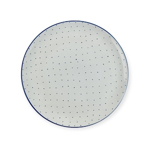 Austria Pintado a mano Gmundner Keramik Pizza Teller Tupferl Blau Ø32cm Platos Keramos hechos a mano