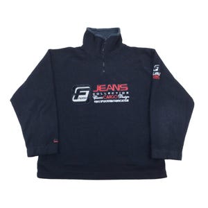 Vintage Fubu 90s Fleece Jumper - Large Size Men Pullover Male Sweatshirt pre-owned
