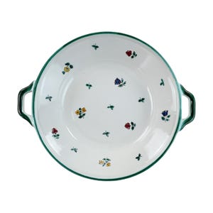 Austria Handpainted Gmundner Keramik Schüssel Streublumen Ø24,5cm Handcrafted Keramos Dishes