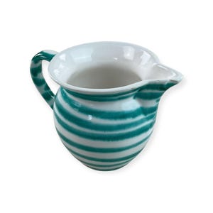 Austria Handpainted Gmundner Keramik Milchgießer Groß Grüngeflammt Ø10cm Handcrafted Keramos Dishes