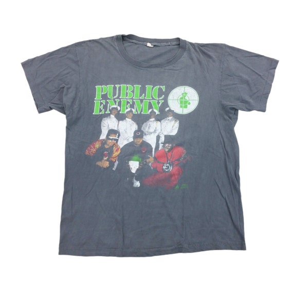 Vintage Public Enemy 1991 Tour Graphic T-Shirt - … - image 1