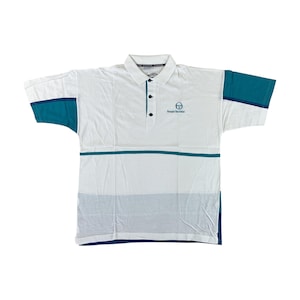 Vintage Sergio Tacchini 90s Tennis Polo Shirt - XL Size Men Top Male pre-owned Polo Shirt