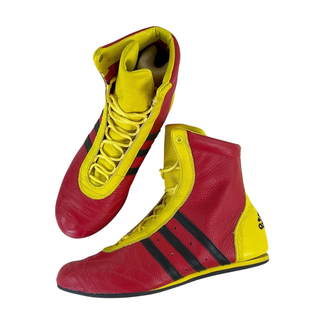 adidas gazelle silver green womens Adidas 2007 Vintage Leather Boxing Boots 39 – darina`s garms