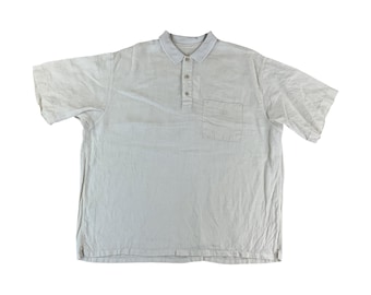 Vintage Valentino 90s Linen Polo Shirt - 8/XXL Size Men Top Male pre-owned Polo Shirt