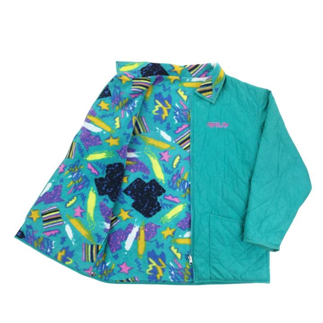 Vintage Fila Magic Line Reversible Fleece Jacke - Large Size