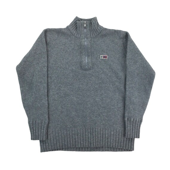 Sweat shirt vintage en laine Napapijri Pull pour homme de taille moyenne Pull pour homme occasion Etsy France
