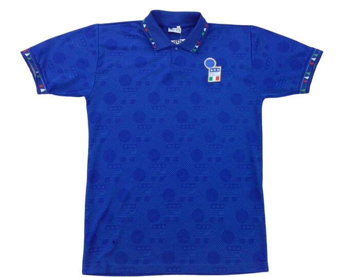 Vintage Diadora 1994 Italy Football Jersey - Medium Size Men Soccer Sport Trikot Male pre-owned Jersey