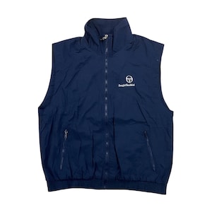 Vintage Sergio Tacchini 90s Weste - Large Size Men Pullunder Male Jumper pre-owned sleveless