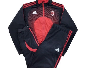 Tuta moderna Y2K Adidas x AC Milan - Tuta sportiva da uomo di taglia grande Tuta da uomo usata