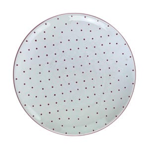 Austria Pintado a mano Gmundner Keramik Speiseteller Tupferl Rosa Ø24cm Platos Keramos hechos a mano