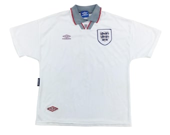 Vintage Umbro UK England 1993/95 Trikot - Large Size Men Soccer Sport Trikot Male pre-owned Jersey