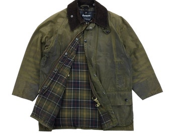 Giacca vintage Barbour Beaufort A830 Wax - Giacca da uomo soprabito da uomo taglia C40/102 cm usata