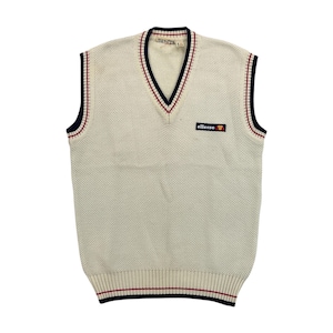 Vintage Ellesse 80s Weste - Medium Size Men Pullunder Male Jumper pre-owned sleveless