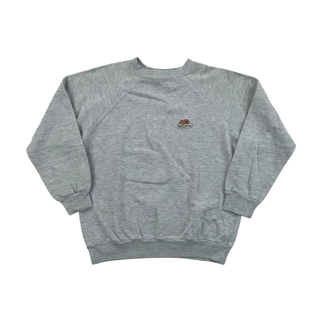 Vintage Fruit of the Loom 80s Basic Sweatshirt - Large Size Men ...