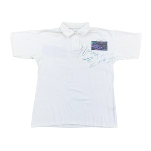 Vintage Adidas 80s &#39;Stefan Edberg&#39; Tennis Polo Shirt - Damen/S Size Women Top Female pre-owned Polo Shirt