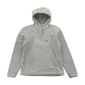 Modern Y2K Jack Wolfskin Fleece Hoodie - Damen/M Size Women Pullover Female Jumper pre-owned