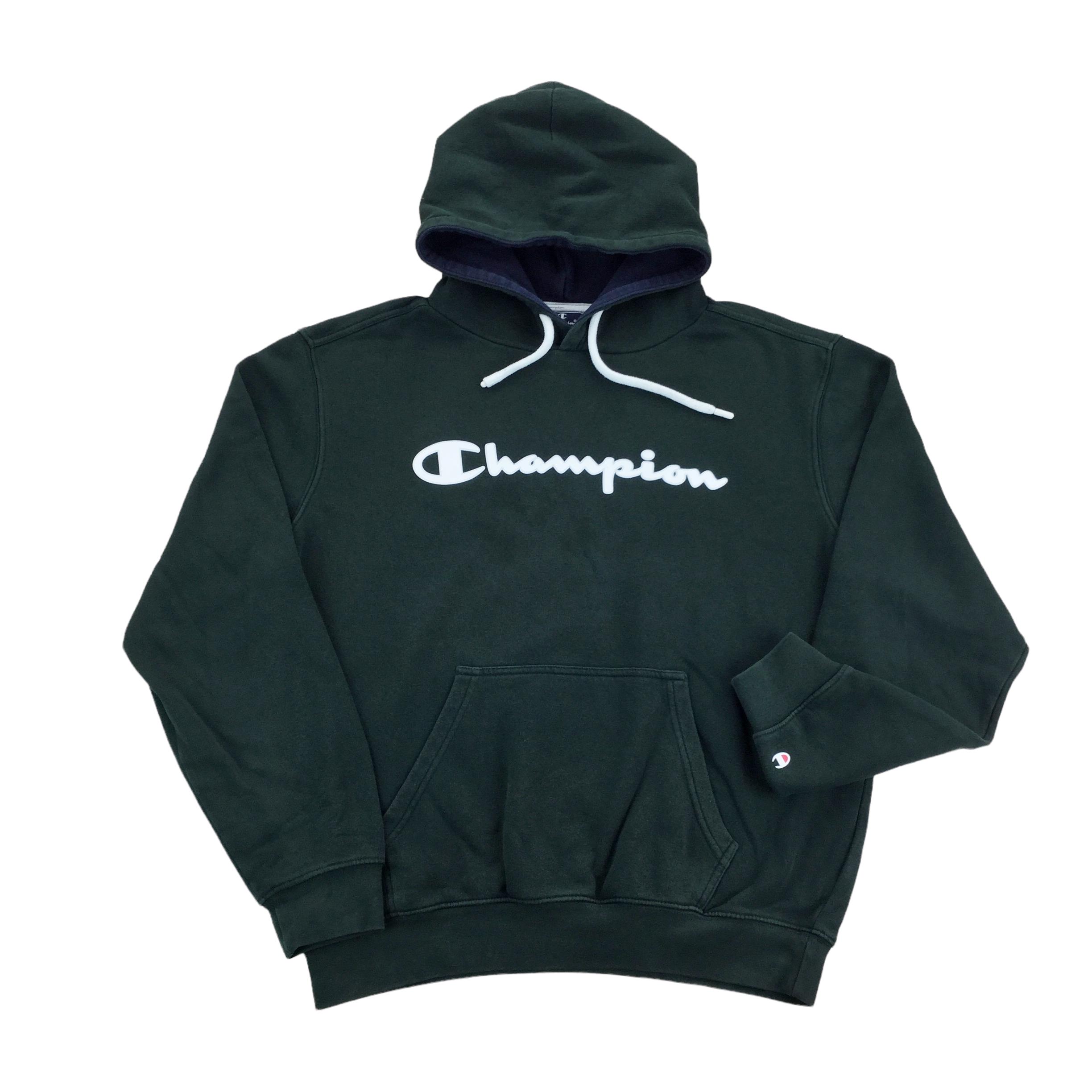 Vintage Champion Spellout Hoodie Large Size Men Pullover Male Jumper Pre owned Etsy Sweden