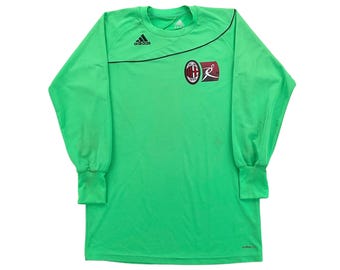 Vintage Adidas x AC Milan longsleeve Jersey - Large Size Men Soccer Sport Trikot Male pre-owned Jersey