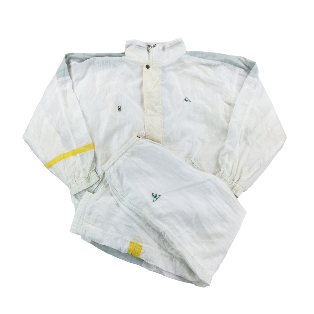 Sweat LE COQ SPORTIF Yannick NOAH tennis vintage années 80 shirt bleu 180 L | eBay