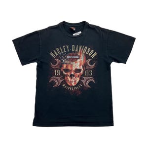 Vintage Harley Davidson bedrucktes T-Shirt - Medium Size Men Pullunder Male Jumper pre-owned sleveless