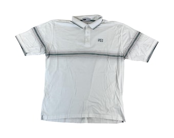 Modern Fila Tennis Polo Shirt - XXL Size Y2K Men Top Male pre-owned Polo Shirt