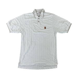 Vintage Nike 90s Tennis F.I.T Polo Shirt - Large Size Men Top Male pre-owned Polo Shirt