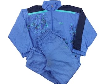 Vintage Fila 90s Trainingsanzug - Large Size Men Sport Suit Male pre-owned Tracksuit