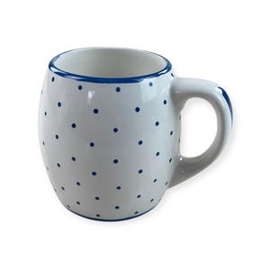 Austria Handpainted Gmundner Keramik Tee Tasse Tupferl Blau Ø8 Handcrafted Keramos Dishes
