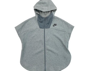 Modern Y2K Nike Short Sleeve Zip Hoodie - Large Size Men Pullover Male Jumper pre-owned