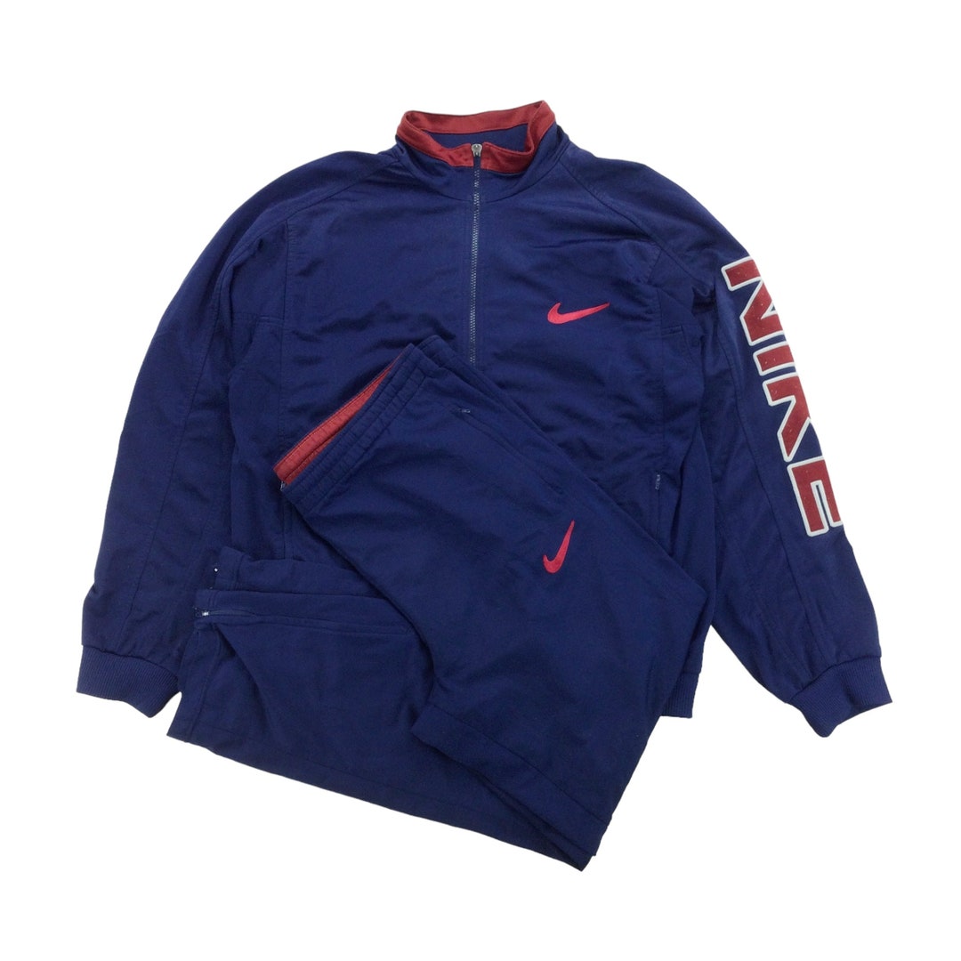 Vintage Nike 90s Sport Tracksuit Large Size Men Sport Suit Male Pre ...