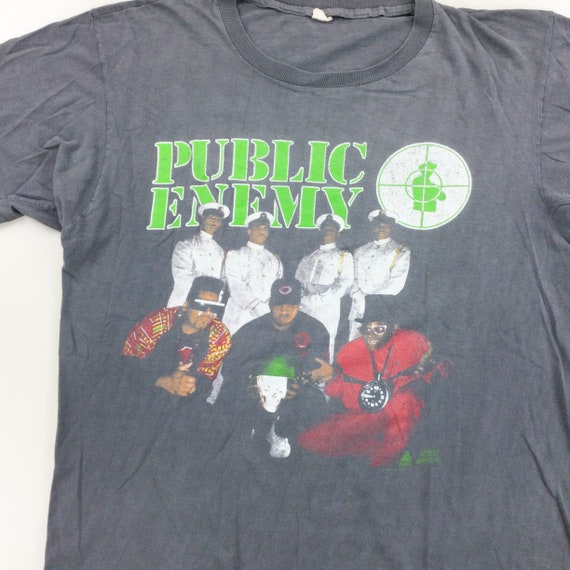 Vintage Public Enemy 1991 Tour Graphic T-Shirt - … - image 2