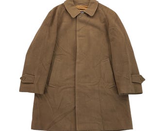 Burberrys Vintage Original Loden Coat 1980s | Long Beige Wool