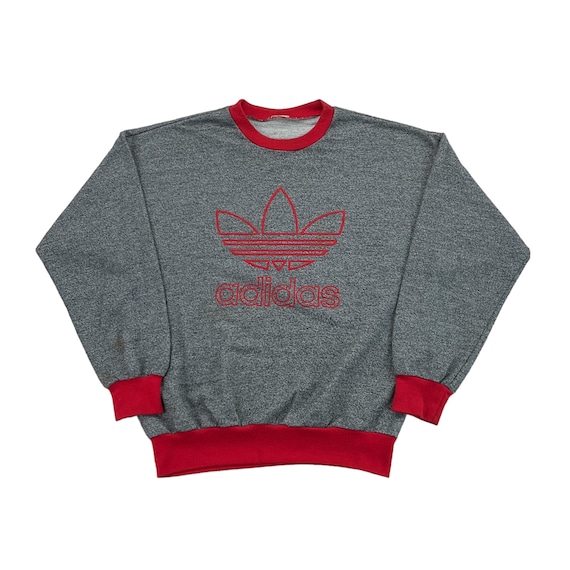 Vintage Adidas 80s Sweatshirt - Large Size Men Pullover Male